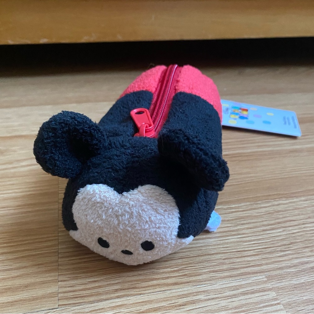 RARE Disney Tsumtsum Mickey Mouse Pencil Case Plush NWT